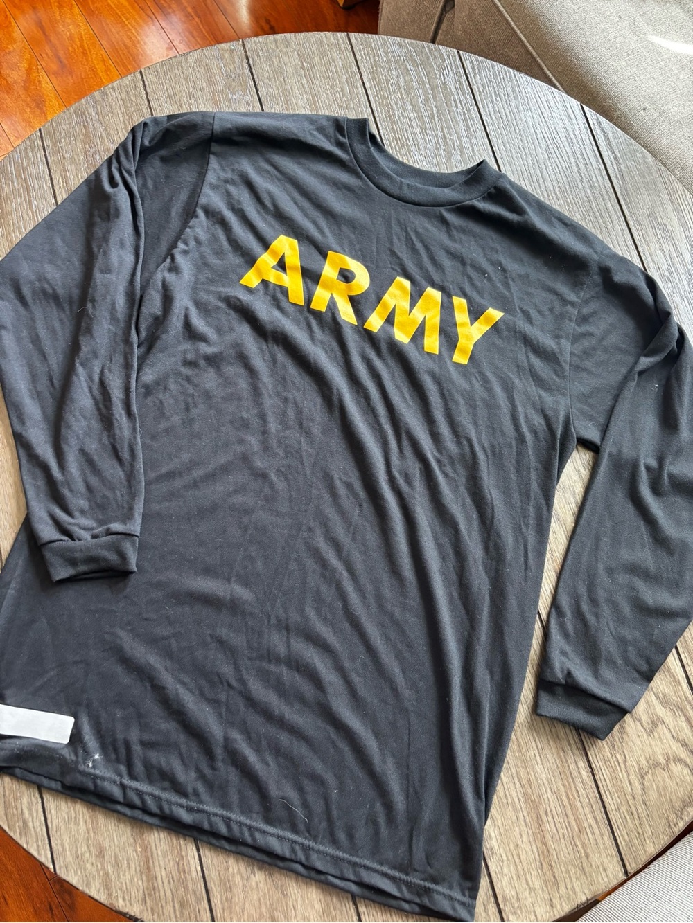 ARMY Black Long-Sleeve Graphic Shirt